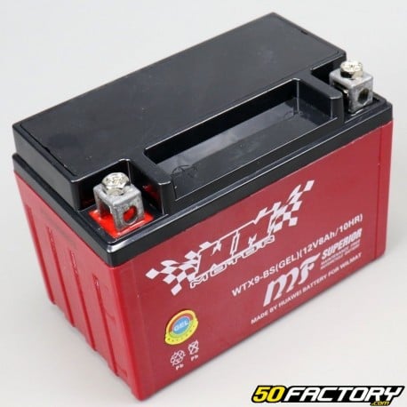 Batterie YTX9-BS 12V 8Ah Gel Piaggio Zip,  Sym Orbit,  Xmax,  Burgman...