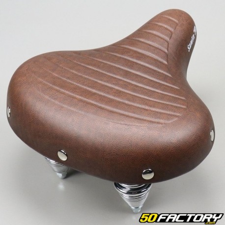 Saddle with Solex springs, Moped, Brown Motobecane
