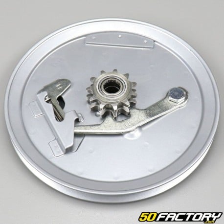 Reinforced complete pulley 11D with clutch MBK 51, Motobécane AV88 ... gray