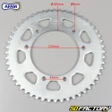 Rear sprocket 52 teeth steel 420 Derbi,  Rieju,  Yamaha,  Peugeot... Afam