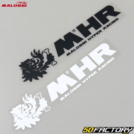 Stickers Malossi MHR 150x40mm blanc et noir