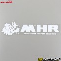 Stickers Malossi MHR 150x40mm blanc et noir