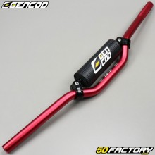 Guidon scooter alu Gencod rouge avec barre noire et mousse