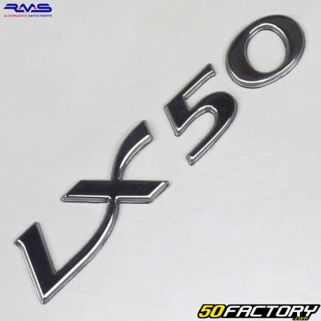 Logo LX50 de carénage arrière Vespa LX 50 RMS chromé