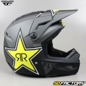 Capacete cross Fly Kinetic Rockstar preto mate