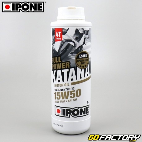 Aceite de motor 4T 15W50 Ipone Fullpower Katana 100% sintético 1L