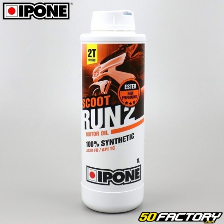 Olio motore 2T Ipone Scoot Run 2 100% synthesis 1L