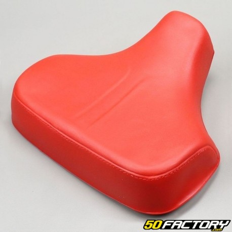 Cubierta del asiento (cubierta del sillín) con remaches Peugeot 103 rojo
