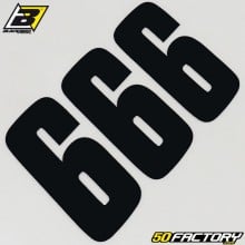 number stickers cross 6 black 10 cm Blackbird (3 game)