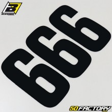 number stickers cross 6 black 16 cm Blackbird (3 game)