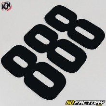 number stickers cross 8 black 16 cm Kutvek (set of 3)