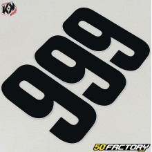 number stickers cross 9 black 16 cm Kutvek (set of 3)