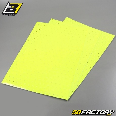 Adhesive vinyl planks Blackbird fluorescent yellow perforated 47x33cm (set of 3)