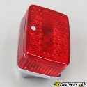 Rear light (type Luxor 75) Peugeot 103, MBK 51 chrome red cabochon