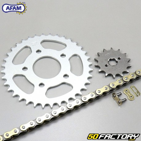 Kit chaîne renforcé 14x36x108 (520) Honda NSR 125 (1993 à 1999) Afam or