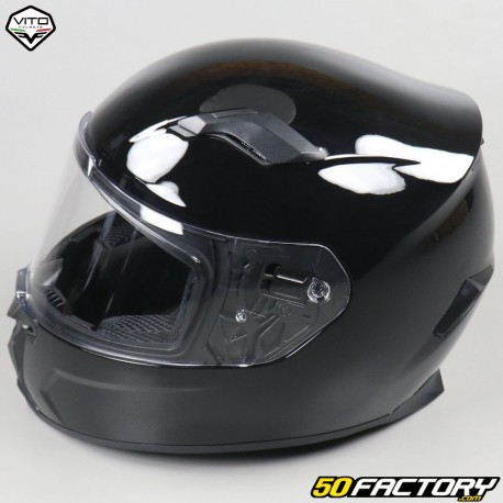 Vito Duomo shiny black full face helmet