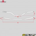 Manubrio Fatbar alluminio Ã˜28mm KRM Pro Ride nero e rosso