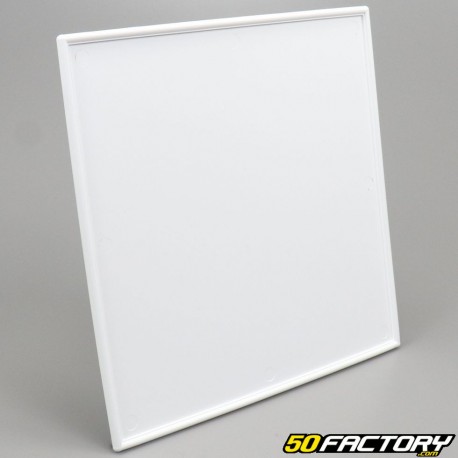 Placa de matrícula em PVC 22x22cm Quad branco