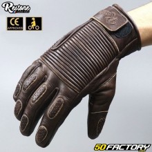 Gloves Restone CE approved brown motorcycle