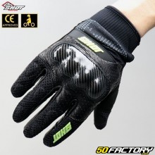 Gloves Shot StuntCE approved black and neon yellow motorcycle