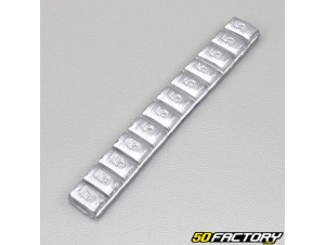 Ruedas adhesivas grises Contrapesos (12x5g) - Pieza de motocicleta