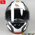 Casque intégral MT Helmets Stinger Brave blanc, noir et orange