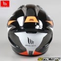 Casco integrale MT Helmets Stinger Brave bianco, nero e arancione