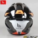 Casco integral MT Helmets Stinger Brave blanco, negro y naranja