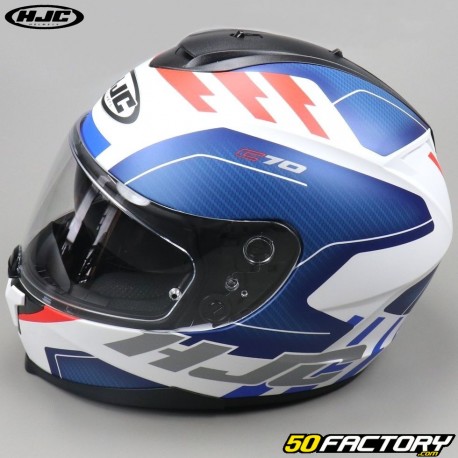 Casco integrale HJC C70 Koro MC21SF blu e bianco