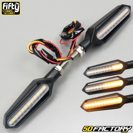LED turn signals and daytime running lights Fifty Scrolling runway