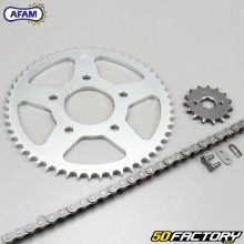 Kit de cadena transmisión 15x53x128 Honda XLR  125 (1982 a 1987) Afam  gris