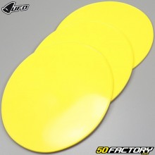 Targhe ovali vintage UFO giallo (lotto di 3)