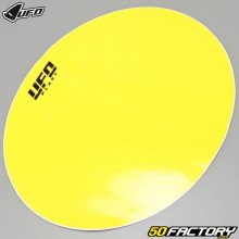 Placa de fundo Vintage oval UFO amarelo