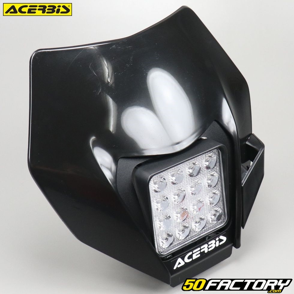 Plaque phare Acerbis Led noire – Pièce moto 50cc, 125cc