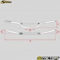 Handlebar cross alu Ø22mm Sifam Honda type black V2