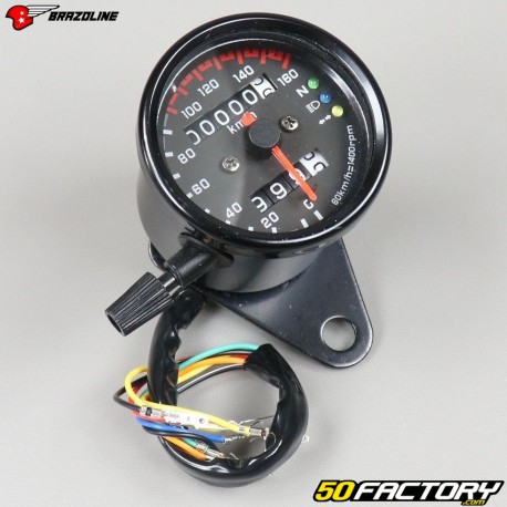 Round speedometer Brazoline universal black