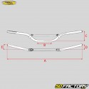 Handlebar trial aluminum Star Bar 99060 Ø22mm silver