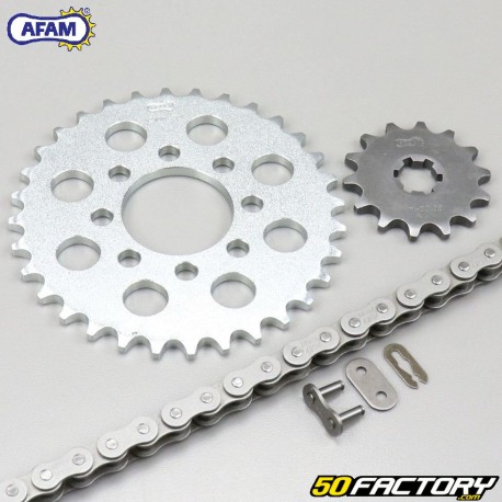 Kit de Corrente 14x32x94 Yamaha Chappy 50 (1973 para 1996) Afam cinza