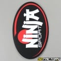 Autocolante oval de desporto ninja