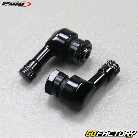 Valvole a gomito in alluminio Puig 11.3mm nere