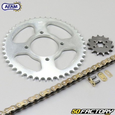 Kit catena rinforzata 14x45x118 (428) Yamaha YBR 125 (2006 a 2016) Afam  or