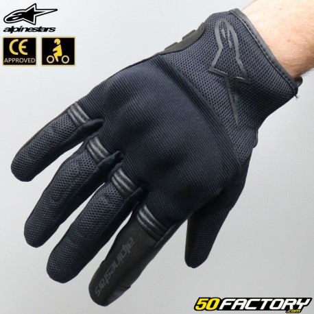 Guantes de calle de mujer Alpinestars Stella Copper Motocicleta negra aprobada por CE