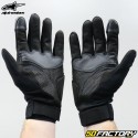 Gants street Alpinestars Reef homologués CE noirs, blancs et rouges fluo