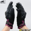 Luvas racing  mulher Alpinestars Stella SMX -XNUMX CE aprovado preto e rosa