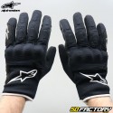 Luvas de rua Alpinestars S Max Drystar preto e branco aprovado pela CE