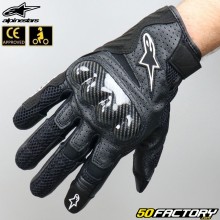 Gloves racing Alpinestars SMX-1 Air V2 Motorcycle CE Approved Black