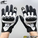 Gants racing Alpinestars SMX-1 Air V2 homologués CE noirs et blancs