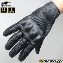 Motorcycle CE Approved Alpinestars Mustang V2 Street Gloves Black