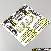 Planche de stickers Monster 30x30cm jaune