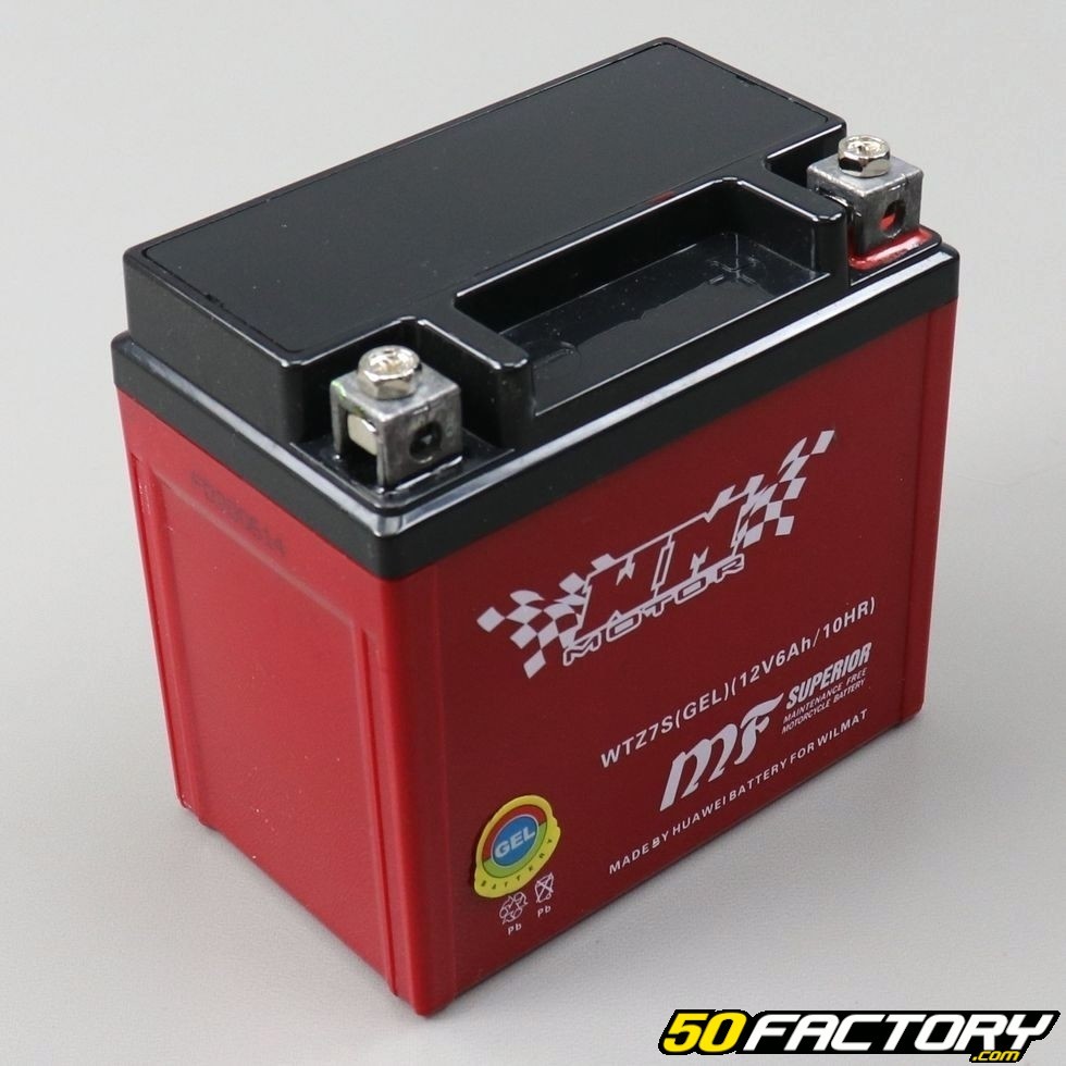Batterie YTZ7S 12V 6Ah gel Honda CBR, Shadow, Yamaha TW, Aprilia